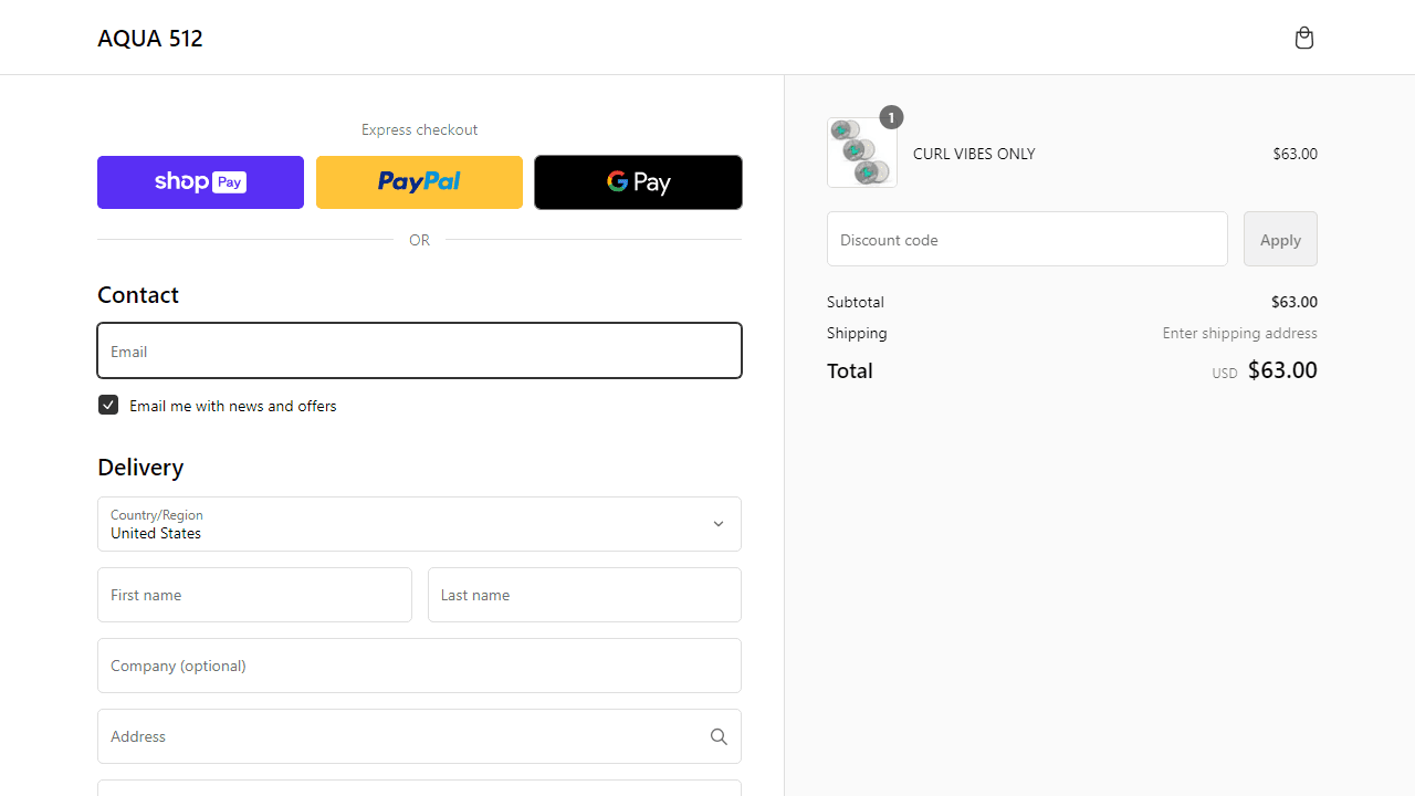 How to apply AQUA 512 coupon code